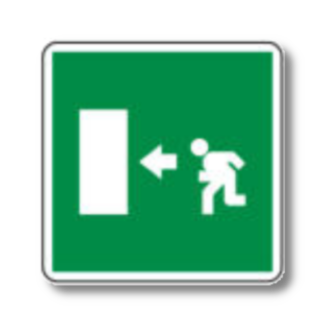 Cartello Uscita a Sinistra Quadrato