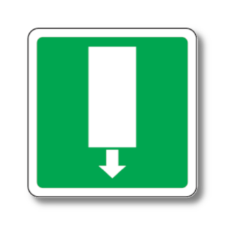 Cartello Uscita di Sicurezza Centrale Quadrato