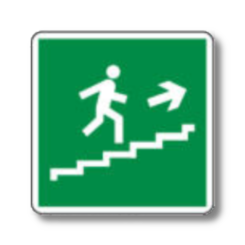 Cartello Scale a Salire Destra Quadrato