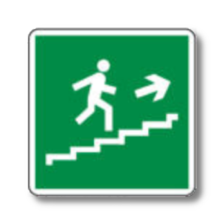 Cartello Scale a Salire Destra Quadrato